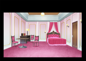 研修①　「お城の中　女の子の部屋　背景模写」